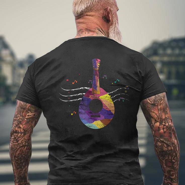 楽器、音楽愛好家、音楽教師、マンドリン メンズTシャツ バックプリント 高齢者への贈り物