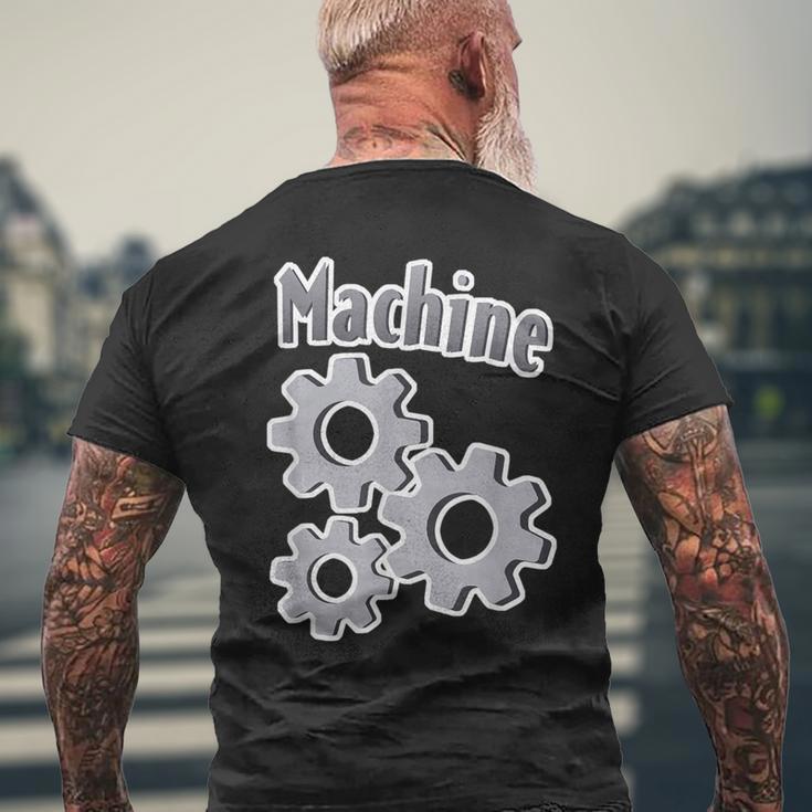 歯車機 メンズTシャツ バックプリント 高齢者への贈り物