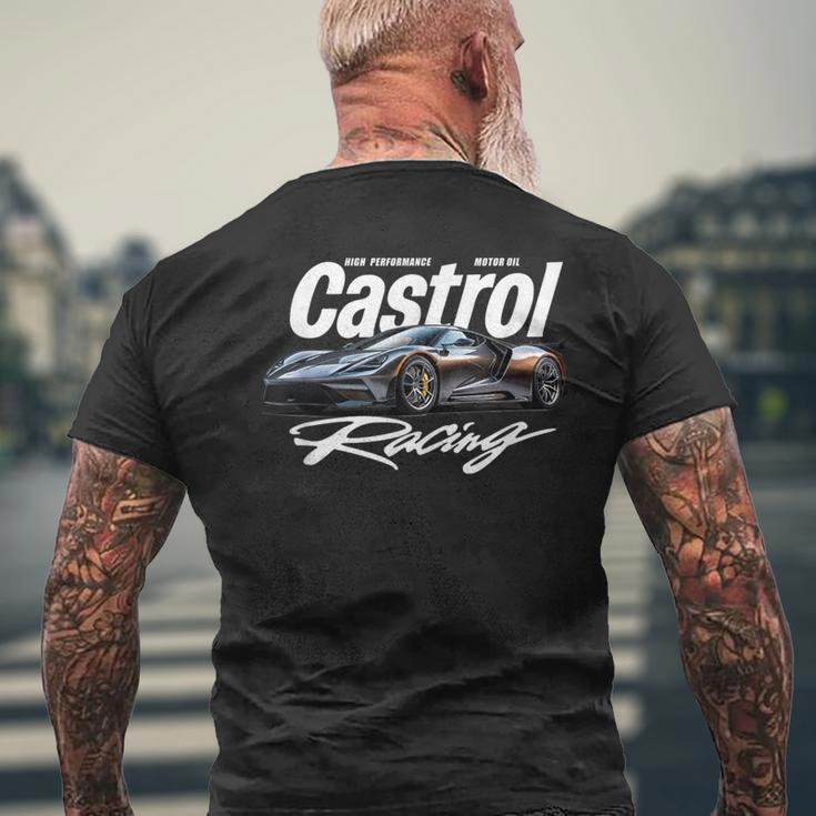 洗練されたレースカーモーターオイルグラフィック Papl3548 メンズTシャツ バックプリント 高齢者への贈り物