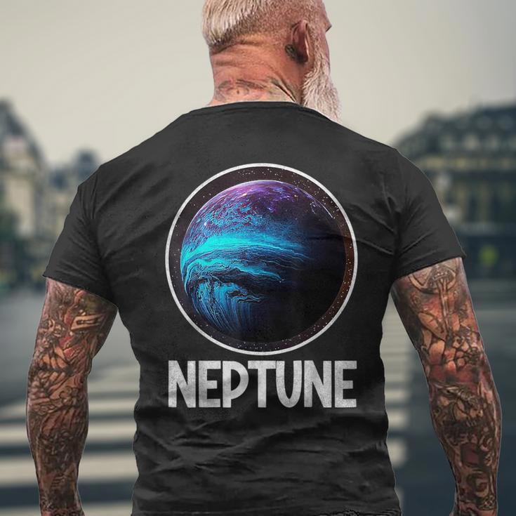 海王星 惑星 太陽系 天文学 メンズTシャツ バックプリント 高齢者への贈り物