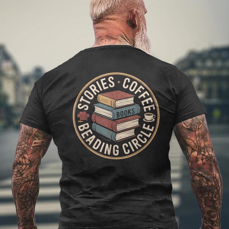 物語コーヒー読書サークル メンズTシャツ バックプリント 高齢者への贈り物