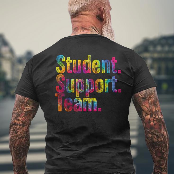 特別支援教員感謝学生支援チーム メンズTシャツ バックプリント 高齢者への贈り物
