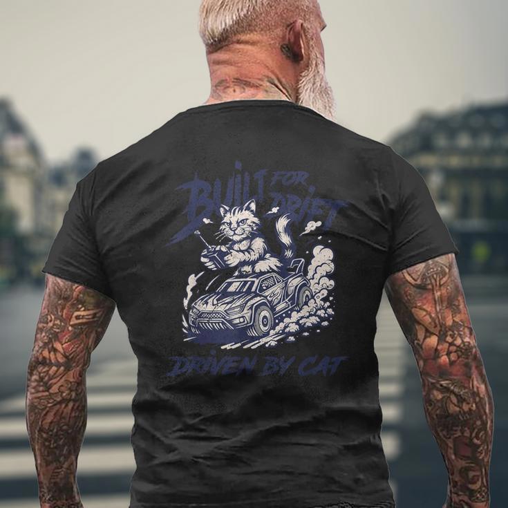 猫 ラジコン 車 漂流 猫 ドリフト ドリフト ドリフト用 メンズTシャツ バックプリント 高齢者への贈り物