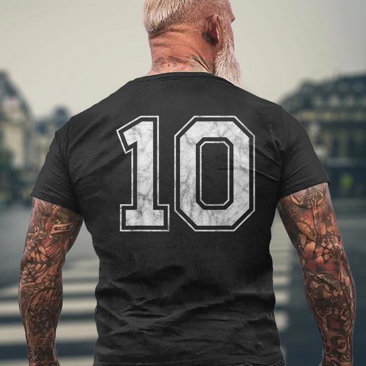 番号10 メンズTシャツ バックプリント 高齢者への贈り物