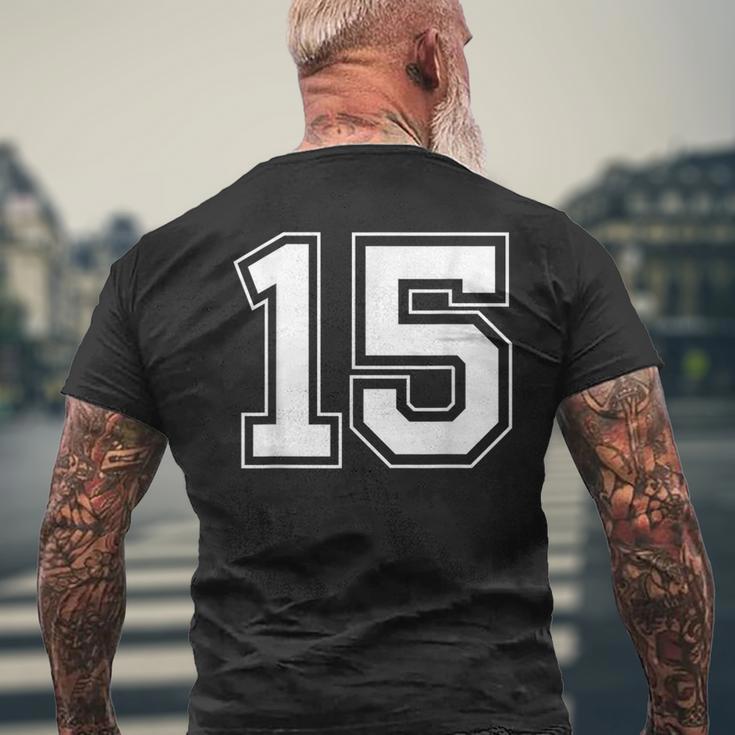 番号15 メンズTシャツ バックプリント 高齢者への贈り物