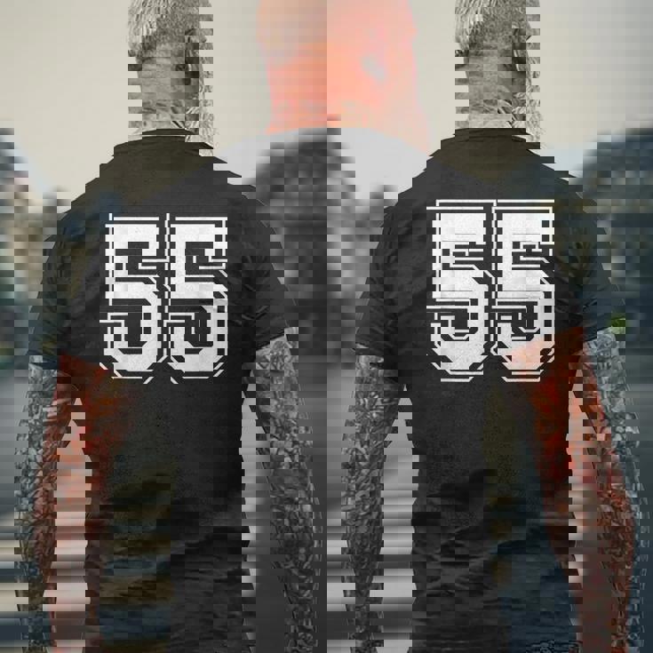 番号55 メンズTシャツ バックプリント 高齢者への贈り物