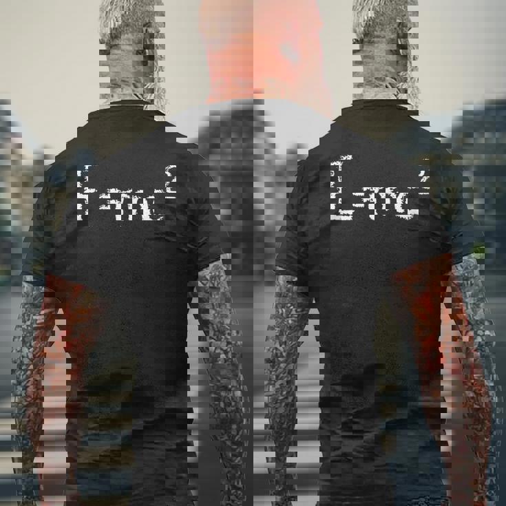 相対性理論 EMc2 メンズTシャツ バックプリント 高齢者への贈り物