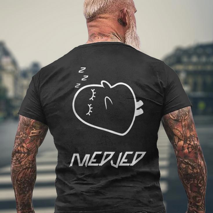 眠っているメジェド、面白い皮肉 メンズTシャツ バックプリント 高齢者への贈り物