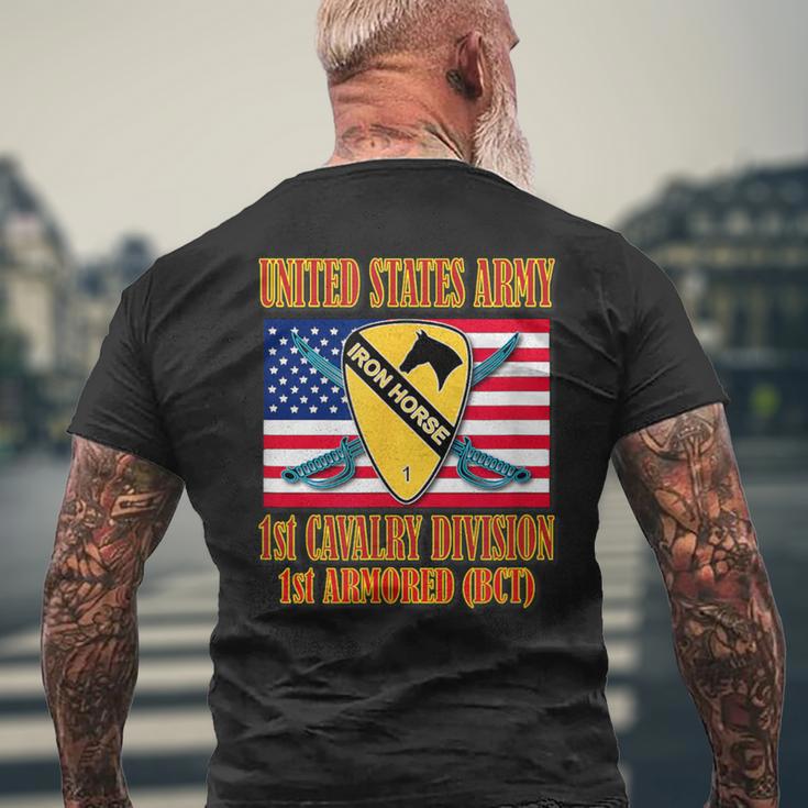 第1騎兵師団 第1装甲bctフロントデザイン メンズTシャツ バックプリント 高齢者への贈り物