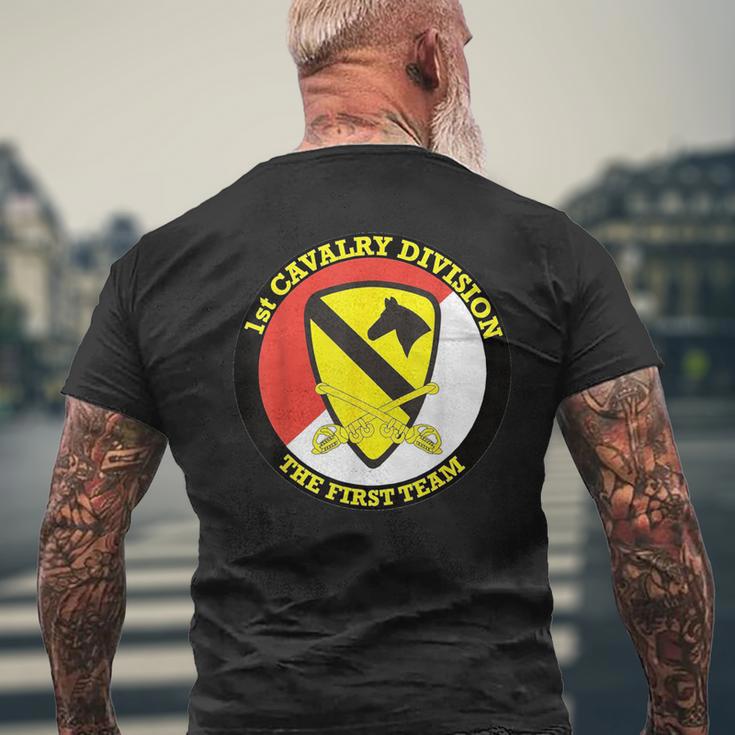 第1騎兵師団「The First Team」軍隊 メンズTシャツ バックプリント 高齢者への贈り物