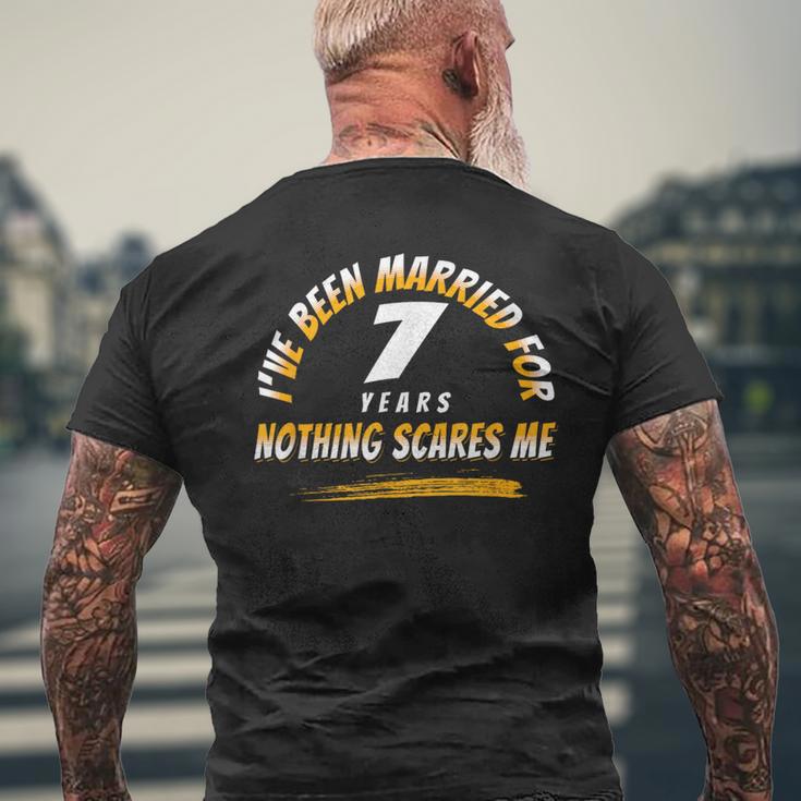 結婚7周年記念 カップル 結婚7周年記念 メンズTシャツ バックプリント 高齢者への贈り物