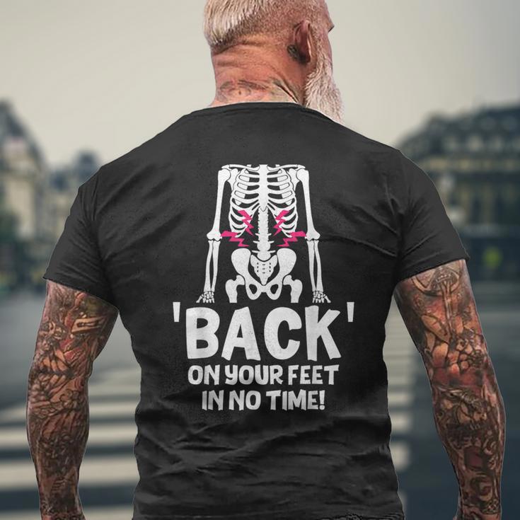 背中の手術 回復 脊柱側弯症 ブレース 腰痛緩和 メンズTシャツ バックプリント 高齢者への贈り物
