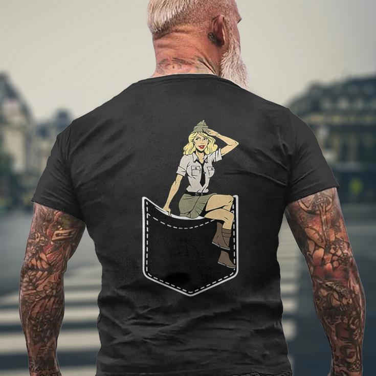 胸にピンナップガール グラフィックtシャツ クラシック ピンナップポスター メンズTシャツ バックプリント 高齢者への贈り物
