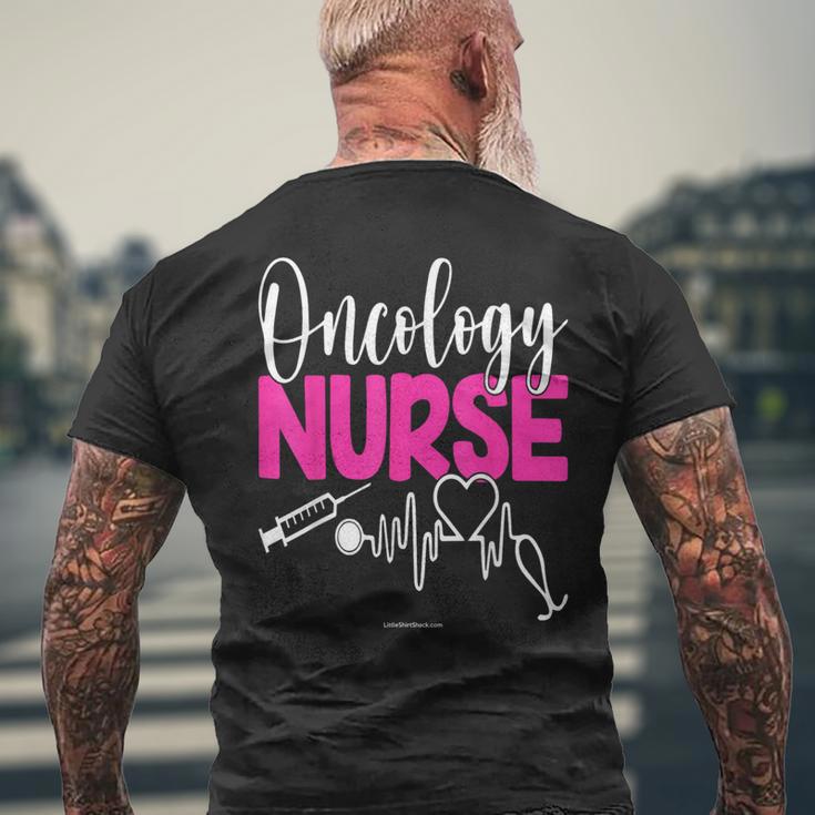 腫瘍看護師 看護 医療 がんセンター メンズTシャツ バックプリント 高齢者への贈り物