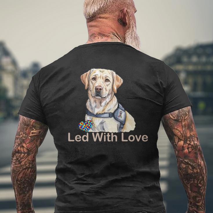 自閉症啓発サポート犬ラブラドールのニューロダイバーシティ 長袖tシャツ メンズTシャツ バックプリント 高齢者への贈り物