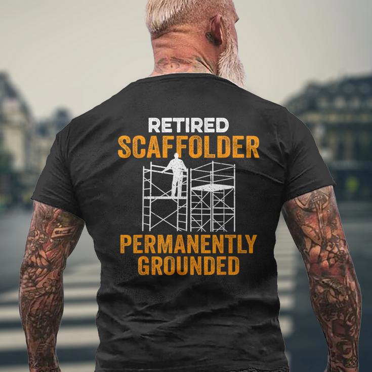 退職した足場用足場ビルダー メンズTシャツ バックプリント 高齢者への贈り物