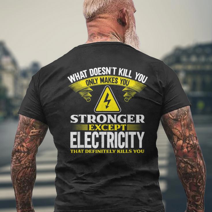 メンズ 電気工事士 面白い ラインマン メンズTシャツ バックプリント 高齢者への贈り物