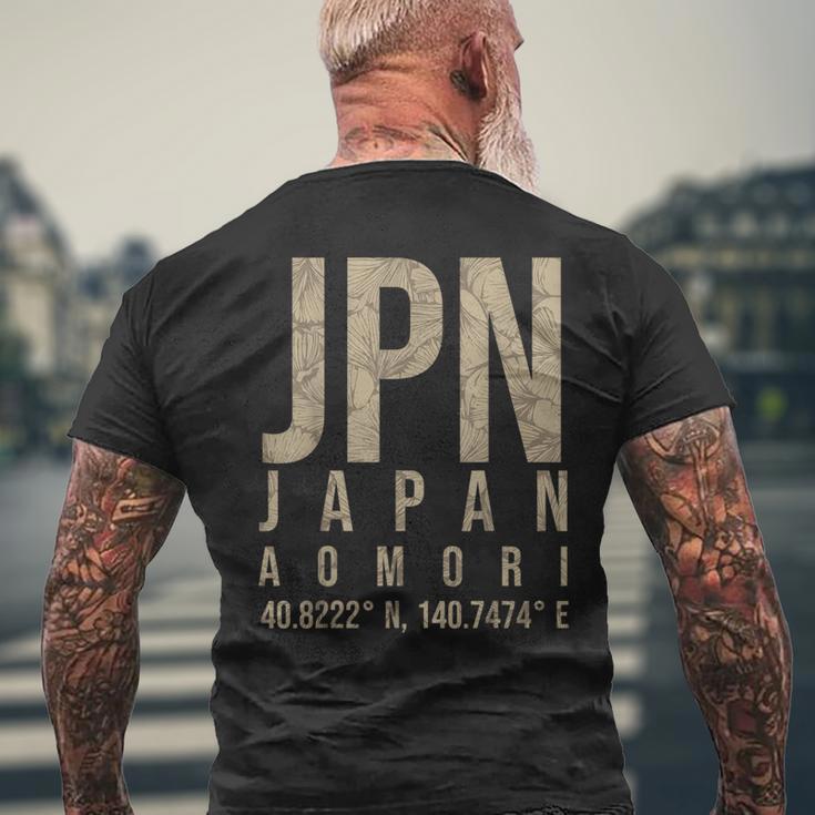 青森 日本 メンズTシャツ バックプリント 高齢者への贈り物