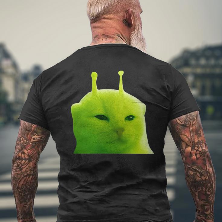 面白いエイリアン 猫 ミーム Glerp Glorp Zep Zep メンズTシャツ バックプリント 高齢者への贈り物
