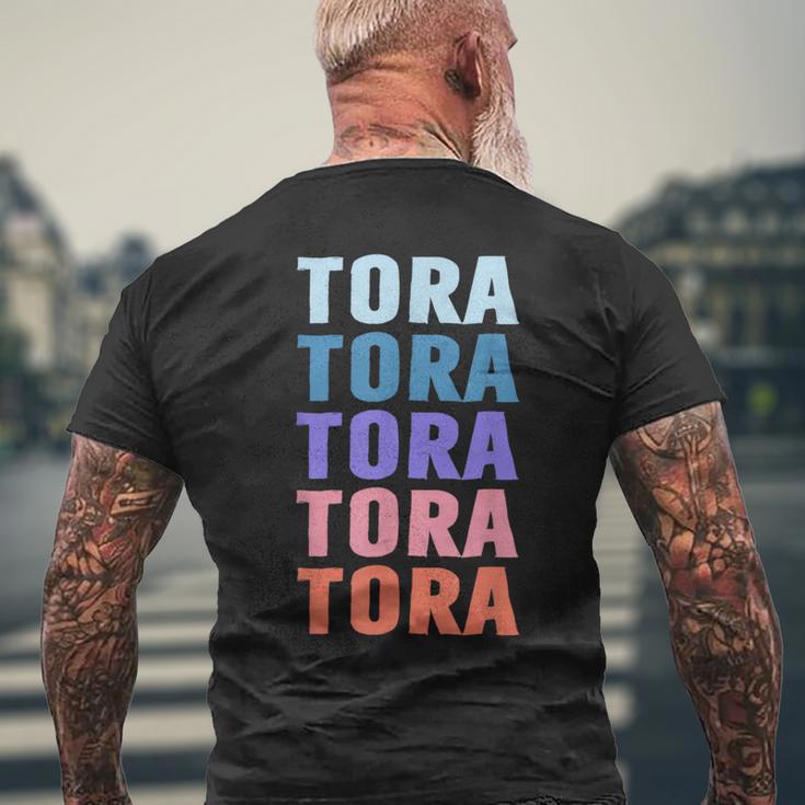 面白いギフトネーム Tora 名前入り メンズTシャツ バックプリント 高齢者への贈り物