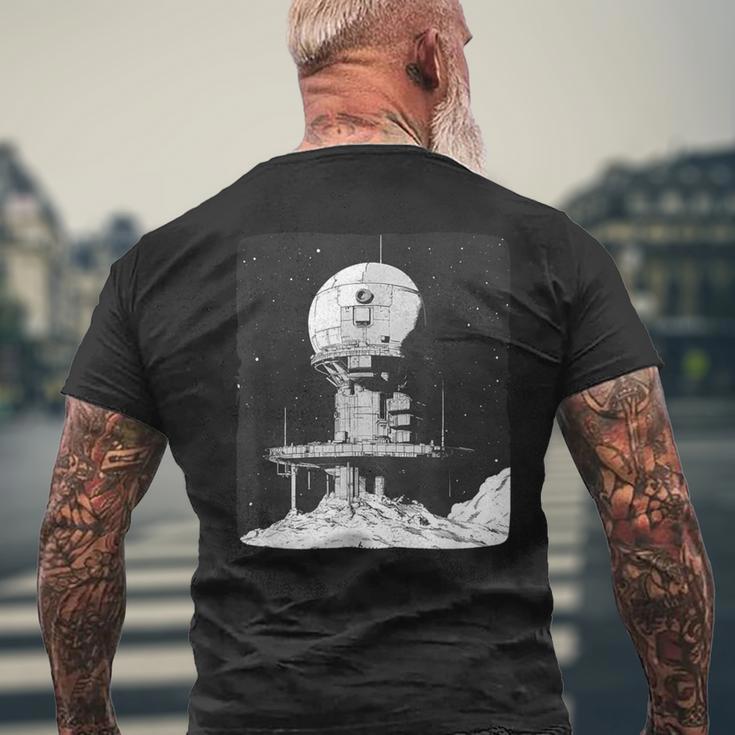 面白いスペースオデッセイムーンベースエンブレム。 メンズTシャツ バックプリント 高齢者への贈り物