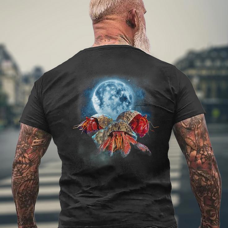 面白いヤドカリシャツ 月に吠えるカニ柄 メンズTシャツ バックプリント 高齢者への贈り物