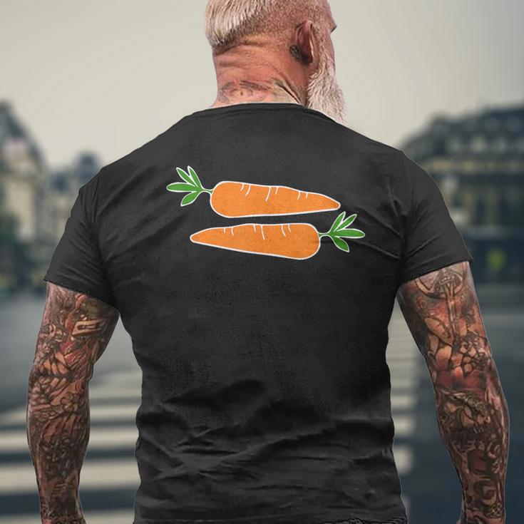 面白い人参デザイン 野菜にんじん メンズTシャツ バックプリント 高齢者への贈り物