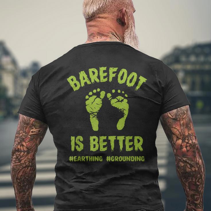 面白い裸足はより良いtシャツアース接地です メンズTシャツ バックプリント 高齢者への贈り物