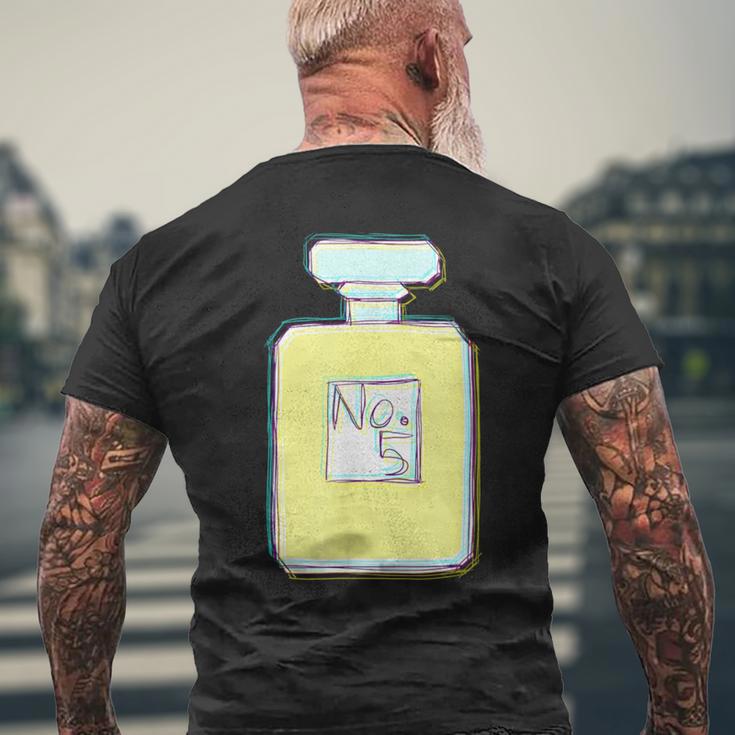 香水 ビン 瓶 No5 パフューム 現代アート おしゃれ かわいい デザイン メンズTシャツ バックプリント 高齢者への贈り物