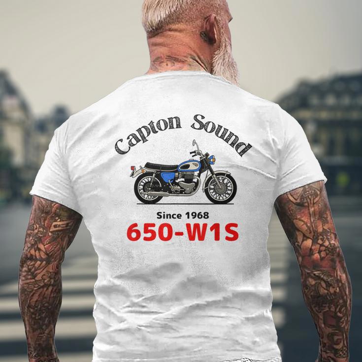 650-W1s Captonound 青タンク 旧車 メンズTシャツ バックプリント 高齢者への贈り物