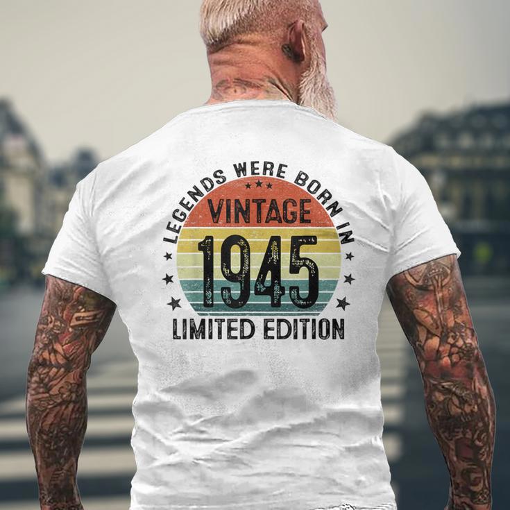 79歳ギフトtシャツ 1945年のベスト・オブ・レジェンド 1945年に誕生 メンズTシャツ バックプリント 高齢者への贈り物