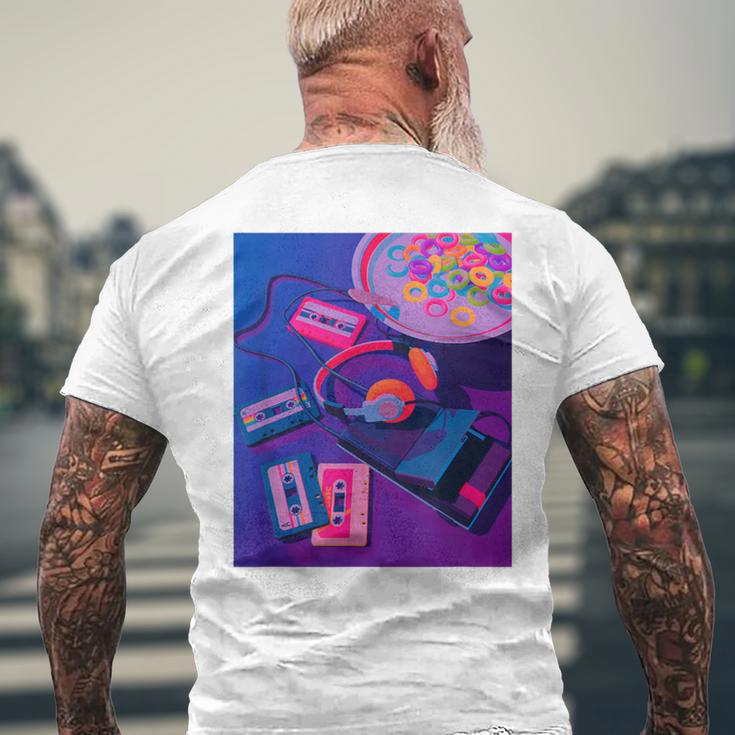 80年代 90年代aporwave レトロ美学 メンズTシャツ バックプリント 高齢者への贈り物