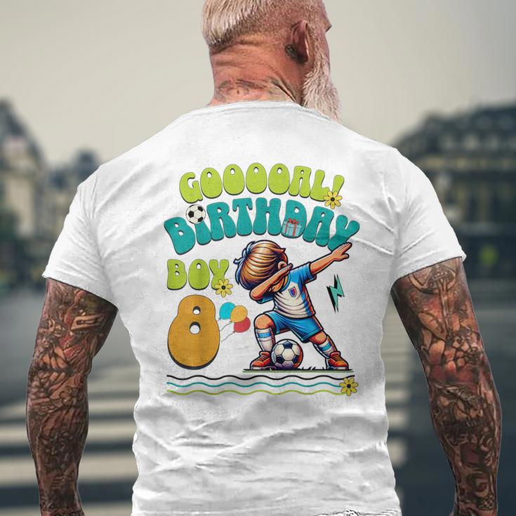 8歳の誕生日 男の子 8歳 サッカー フットボール選手 誕生日 メンズTシャツ バックプリント 高齢者への贈り物