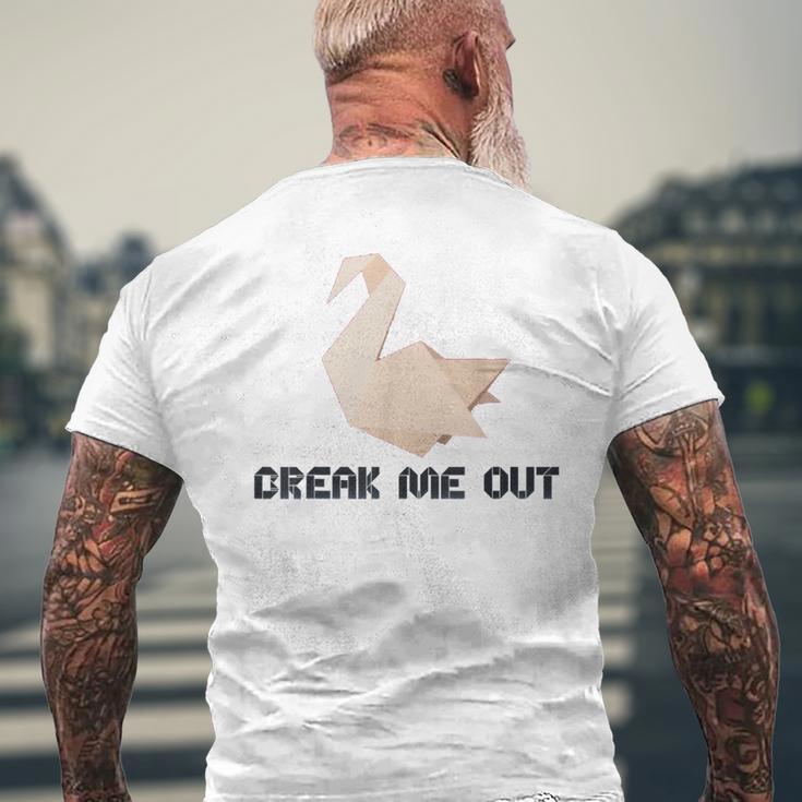 Break Me Out Of This Prison 折り紙 メンズTシャツ バックプリント 高齢者への贈り物