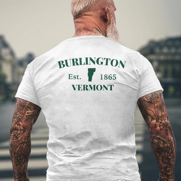 Burlingtonermontt シティステートカレッジ 観光のお土産 メンズTシャツ バックプリント 高齢者への贈り物
