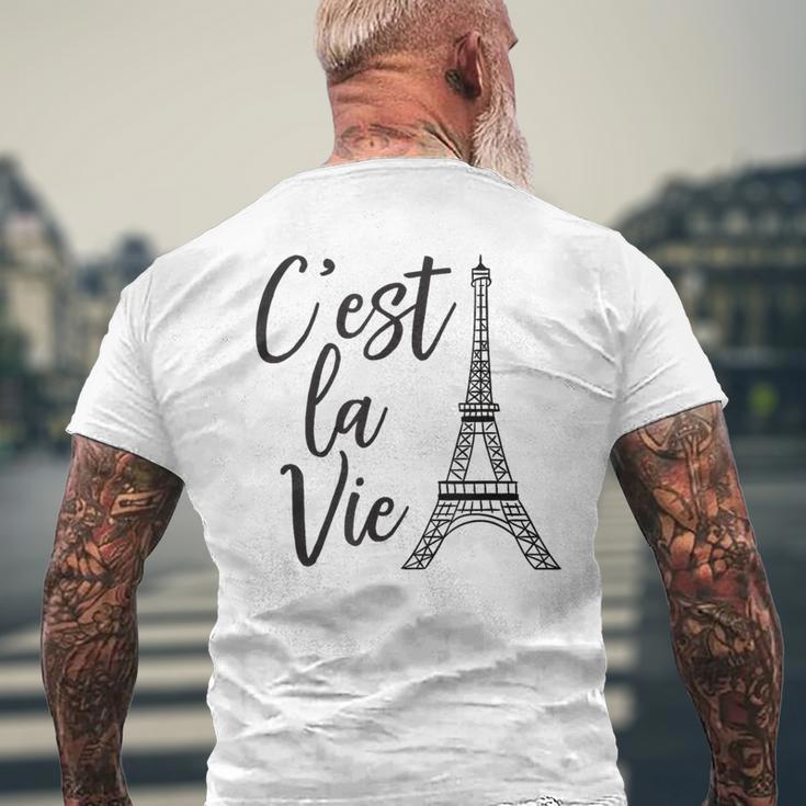C'est Laie シャツ フレンチギフト パリ フランス エッフェル柄 メンズTシャツ バックプリント 高齢者への贈り物