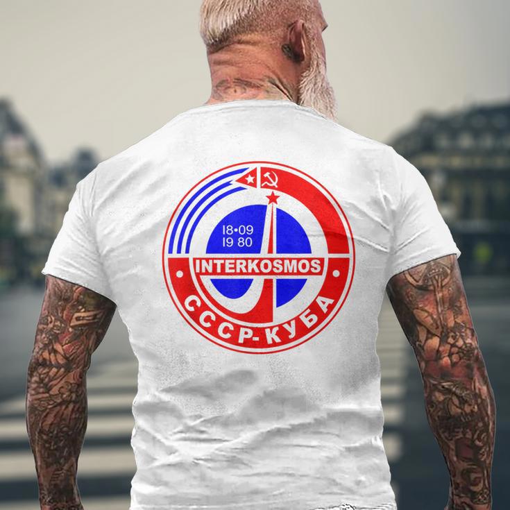 Cccp Ussr Interkosmos グラフィック ソビエト連邦宇宙協会 メンズTシャツ バックプリント 高齢者への贈り物