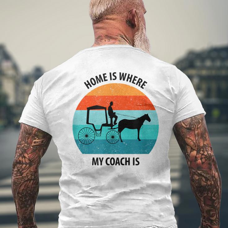 Coachman 馬車 馬車 職業格言 メンズTシャツ バックプリント 高齢者への贈り物