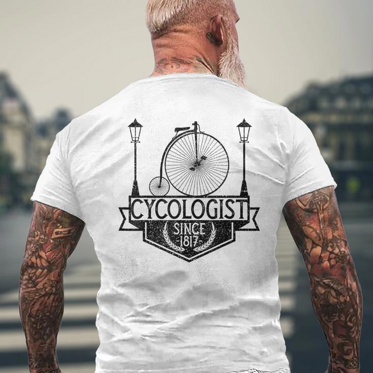 Cycologist Gentleman ビンテージ 自転車 ペニー ファージング 1817 メンズTシャツ バックプリント 高齢者への贈り物