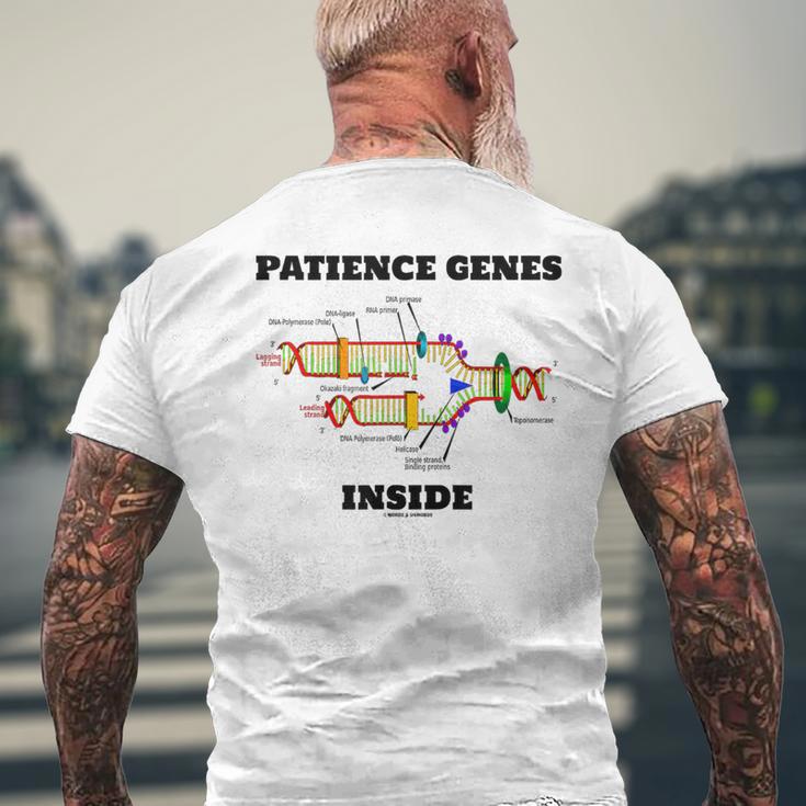 Dna複製内部の忍耐遺伝子 分子生物学 メンズTシャツ バックプリント 高齢者への贈り物