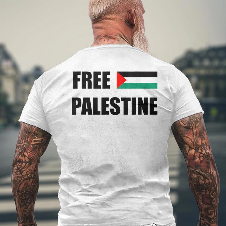Free Gaza Free Palestine Flag ビンテージtシャツ メンズTシャツ バックプリント 高齢者への贈り物