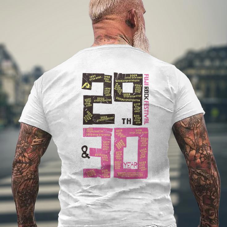 Fuji Rock 2026 29Th & 30Year Amazon Limited Yellow メンズTシャツ バックプリント 高齢者への贈り物