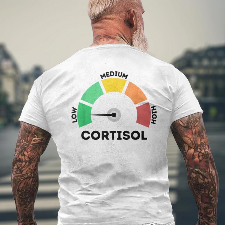 Low Cortisol Levels Meme メンズTシャツ バックプリント 高齢者への贈り物