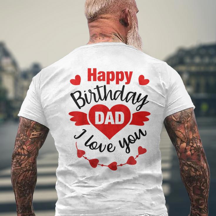 Happy Birthday Dad From Daughter Son Congratulate Men's T-shirt Back Print Gifts for Old Men