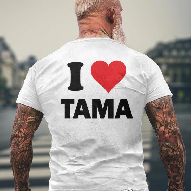 I Heart Tama Japan Love 日本土産 メンズTシャツ バックプリント 高齢者への贈り物