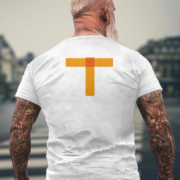 Kenko ひとことシリーズ「バミリ Bamiri Is Here 」［Orange］［背面デザイン］ メンズTシャツ バックプリント 高齢者への贈り物