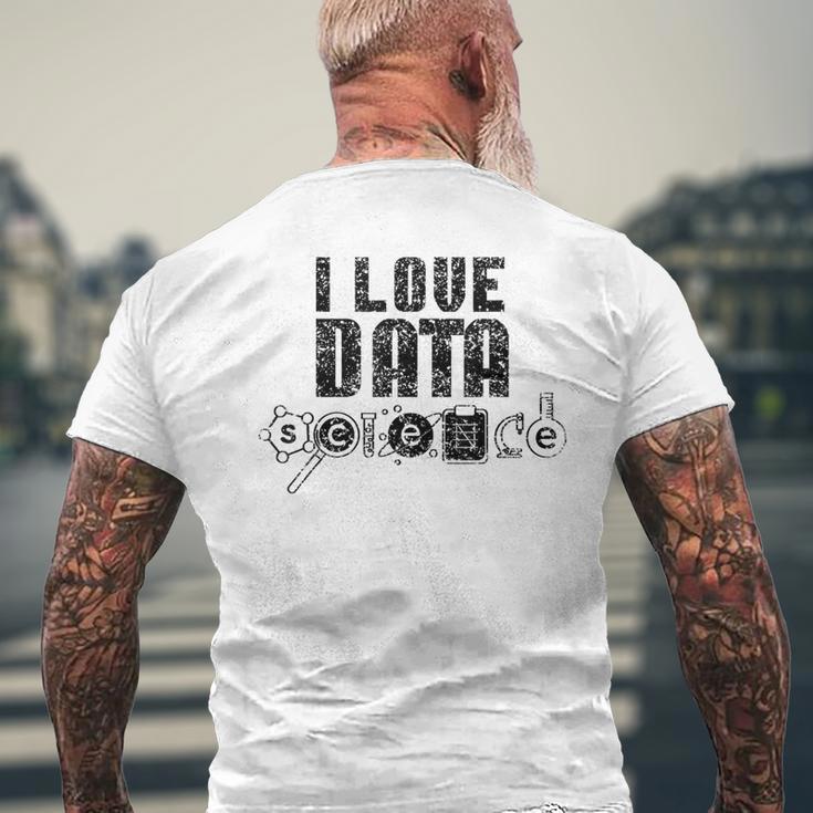 I Love Datacience Analytics アナリストサイエンティスト メンズTシャツ バックプリント 高齢者への贈り物
