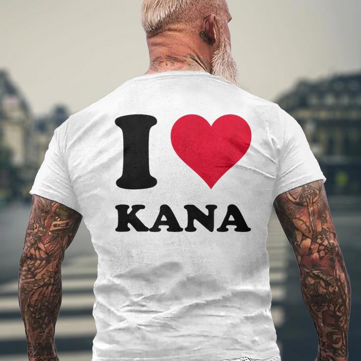 I Love Kana メンズTシャツ バックプリント 高齢者への贈り物