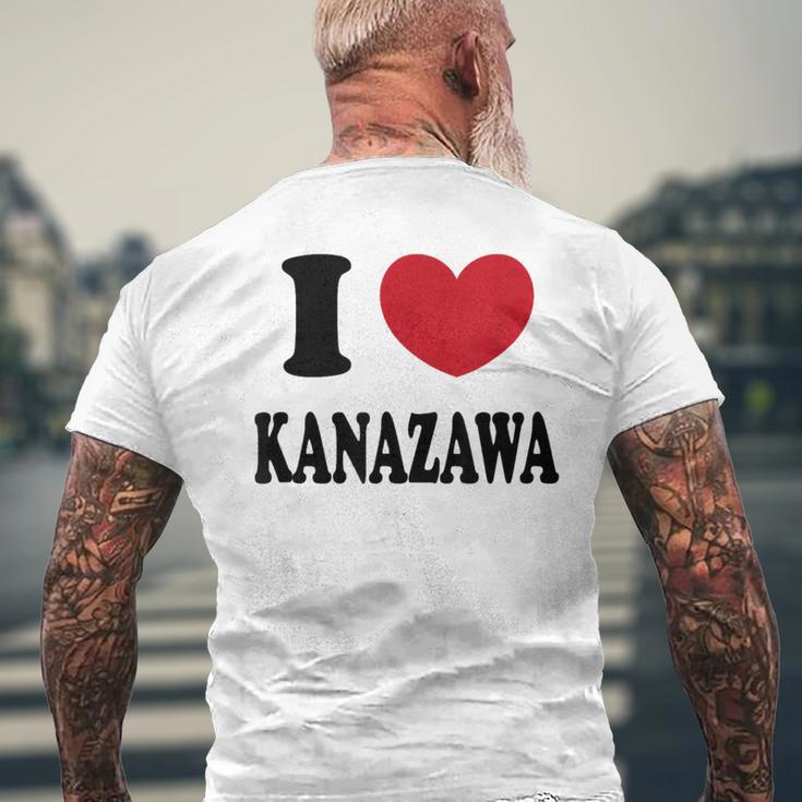 I Love Kanazawa アイ・ラブ・金沢 メンズTシャツ バックプリント 高齢者への贈り物