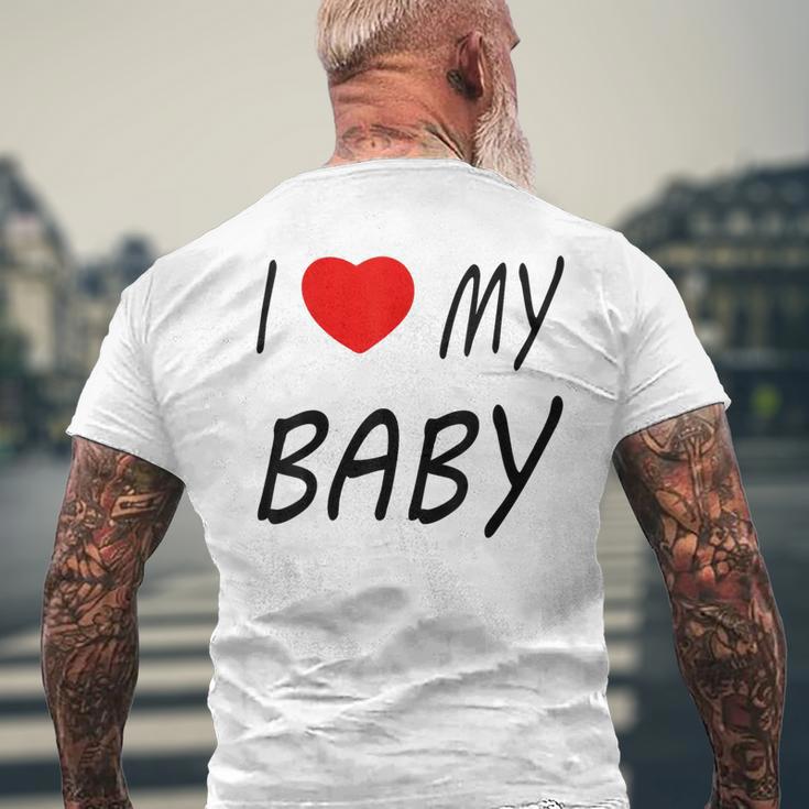 I Love My Baby ブラック メンズTシャツ バックプリント 高齢者への贈り物